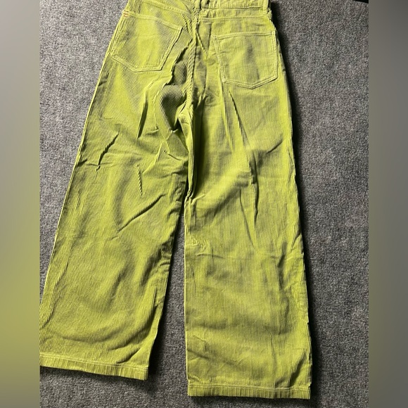 Urban Outfitters Lime Green High Rise WideLeg Jeans Y2K Street Wear Sz 31 (30”) - Picture 8 of 13